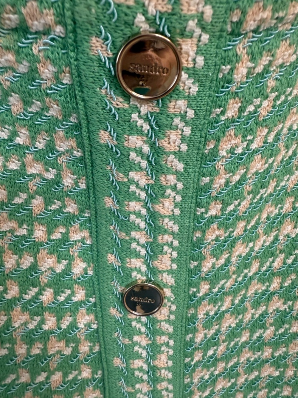 Sandro “Lea” green tweed dress Size XL - Picture 6 of 11